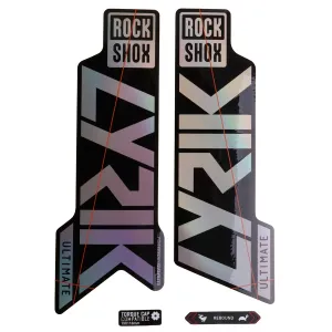 Набор наклеек ROCKSHOX - LYRIK ULTIMATE 27/29 GLOSS RAINBOW FOIL FOR HIGH GLOSS BLACK (2021)