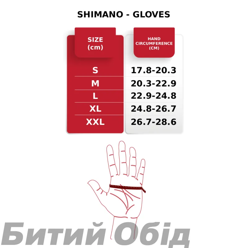 Рукавички Shimano TRAIL, чорні