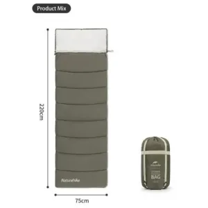 Спальник с капюшоном Naturehike LD350 CNK2300SD016, темно-зеленый