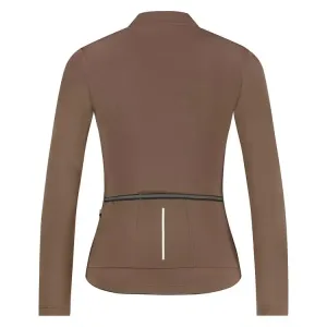 Велоджерсі жіноче Shimano Apice long sleeves утеплене, коричневе