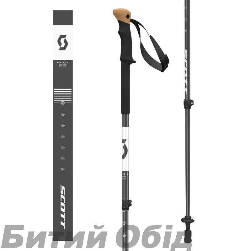 Палки для біга SCOTT TREK CARBON black