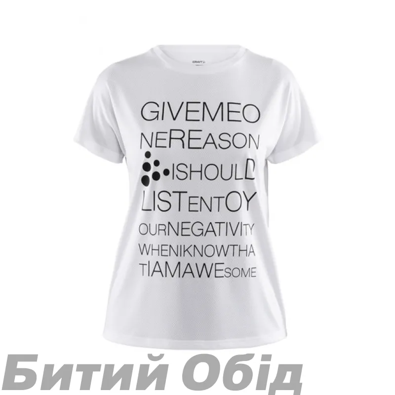 Футболка Craft Eaze SS Logo Mesh Tee Woman white 