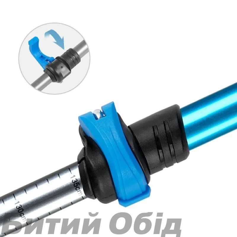 Трекинговая палка 3-сек. Naturehike Men ST 01 6061 AL NH17D001-Z, алюминий