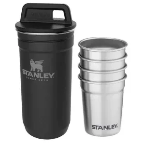 Набір Stanley Adventure (4 чарки х 0,059л + футляр-фляга 0,57л + фляга 0,236л), чорний