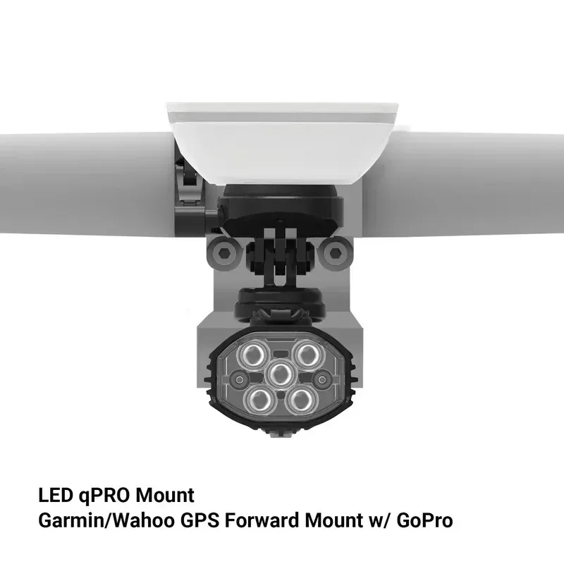 Крепление переднего света и компьютера LEZYNE GARMIN/WAHOO GPS FORWARD MOUNT под стандарт Go-pro Черный Y18