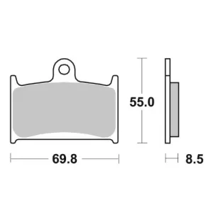 Гальмівні колодки SBS Performance Front Brake Pads, EVO Sinter 624HS