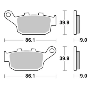 Гальмівні колодки SBS Standard Brake Pads, Ceramic 881HF