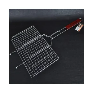 Решітка для гриля подвійна GRILL ME BQ-037 (35x21см), хромована Решітка для гриля подвійна GRILL ME BQ-037 (35x21см), хромована