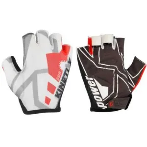 Велорукавички KinetiXx Leo Active Bike Glove unisex без пальців білі/червоні 