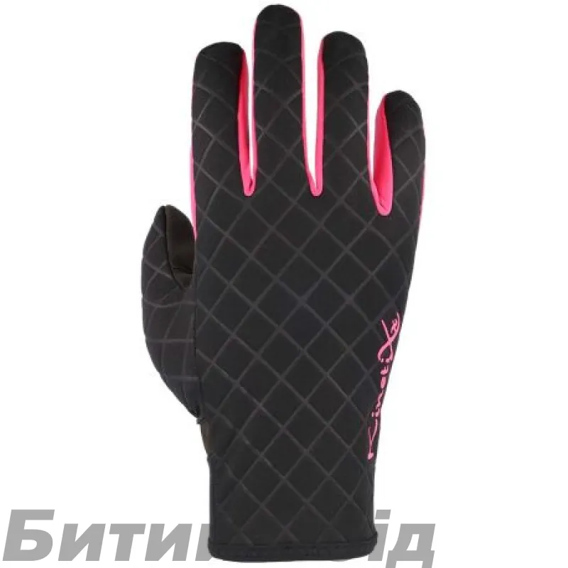 Рукавички KinetiXx Lotta лижні жіночі чорні з рожевим