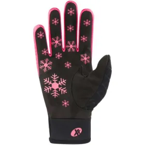 Перчатки KinetiXx Lotta лыжные женские чёрные с розовым