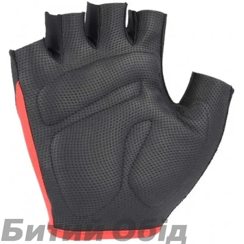 Велоперчатки KinetiXx Levi Smart Bike Glove unisex без пальцев чёрные/красные 