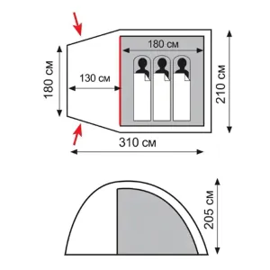 Палатка Totem Apache 3 (V2) UTTT-023