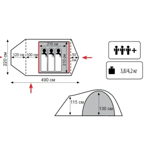 Палатка Tramp Lite Twister 3 песочный UTLT-024-sand