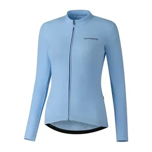 Велоджерсі жіноче Shimano Apice long sleeves утеплене, блакитне