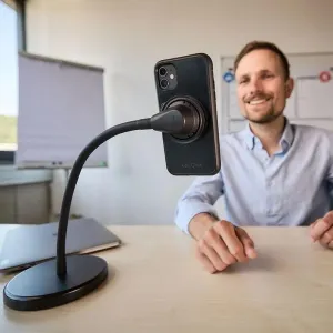 Подставка на стол с подвижным штативом для крепления телефона FIDLOCK VACUUM flex desk, черный