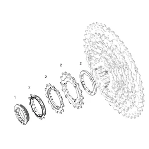 Кассета на 8 скоростей TEKTRO CS-M5100-11, 11-42, черный