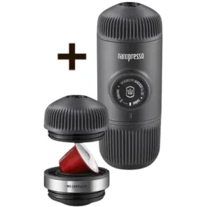 Портативная эспрессо-кофеварка Wacaco Nanopresso+ с адаптером для капсулы