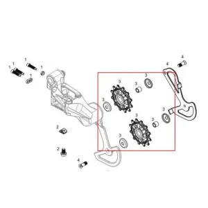 Ролики заднего переключателя TEKTRO RD-M5100-L, черный