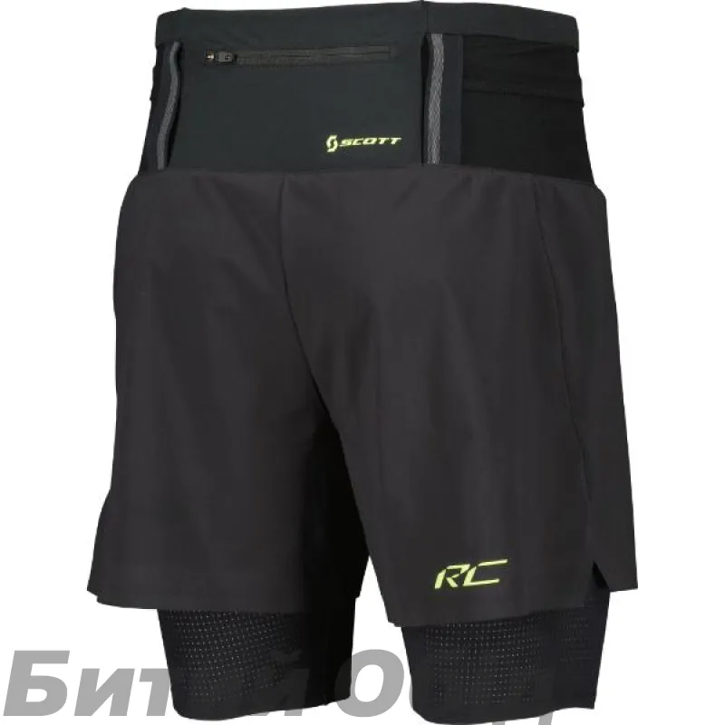 Шорти для біга SCOTT HYBRID RC RUN black/yellow