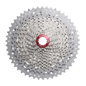Кассета SUN RACE 11-k 11-51T MX8 MTB, алюминиевый паук, Metallic Silver