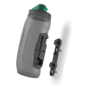 Антибактеріальна фляга з конектором та базою FIDLOCK TWIST bottle 590мл., прозорий / чорний