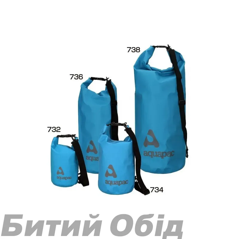 Гермомішок AQUAPAC з ремнем через плече Trailproof Drybag - 15L (blue) w/strap 