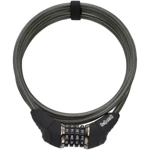 Замок Onguard AKITA, кодовый на 4 цифры, трос 185см х 10мм, черный