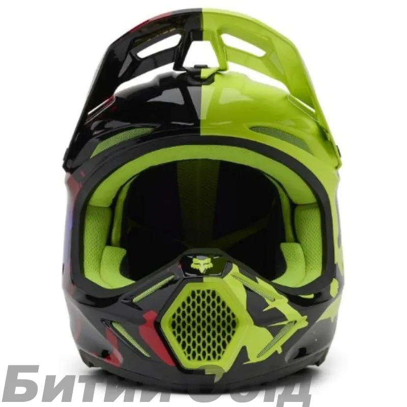 Шлем FOX V3 HELMET - THROTTLE [Flo Yellow]