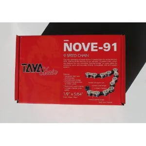 Ланцюг TAYA NOVE-91 Chain - 9sp (30m) [Silver/Black]
