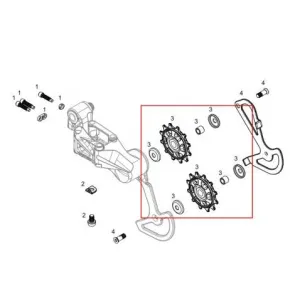 Ролики заднего переключателя TEKTRO RD-T5100-S, черный