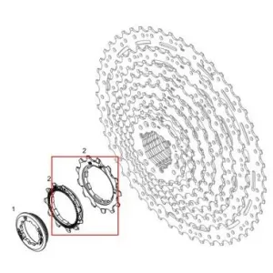 Запасные звезды для кассеты TEKTRO CS-M5000-10, 11-13, 2 шт.