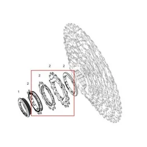Запасные звезды для кассеты TEKTRO CS-M350, 11-13-16з, 3 шт.