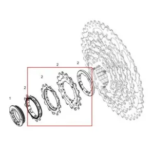 Запасные звезды для кассеты TEKTRO CS-M330, 11-13-16з, 3 шт.