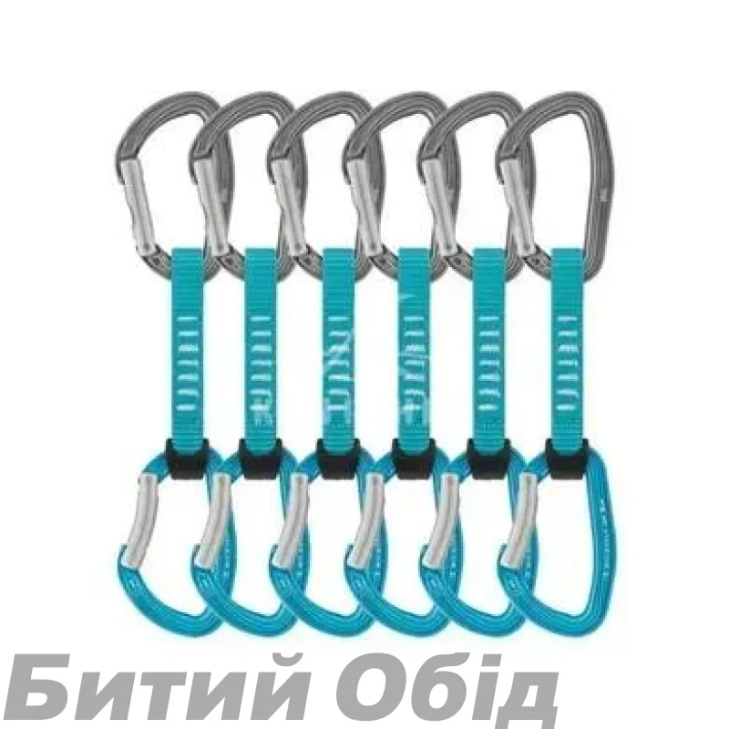 Набор оттяжек с карабинами PETZL 6 DJINN AXESS turquise 11CM - 6шт