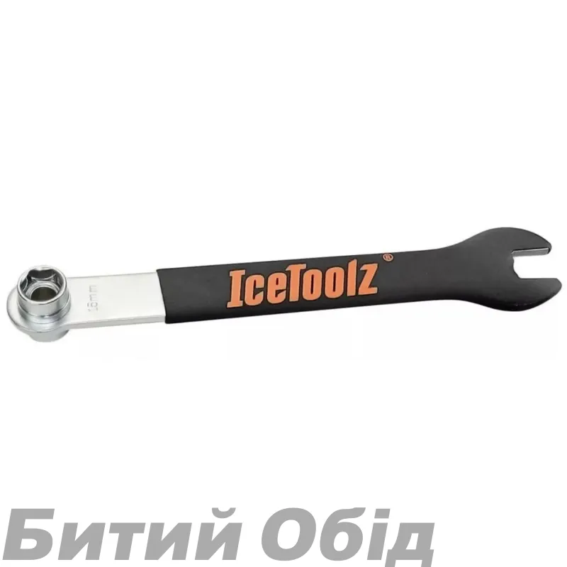 Ключ Ice Toolz 34B1 педальний 15мм та торцевий 14мм