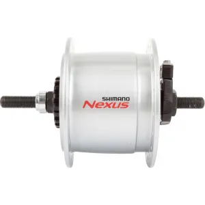 Динамо-втулка DH-C6000-3N-NT, NEXUS, 6V 2.4W, 36H,Roller Brake, 100X140MM, на гайках, среребр.OEM
