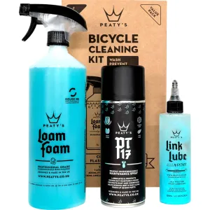 Набор для мойки Peaty's Cleaning Gift Pack, шампунь 1L / Спрей PT17 400ml / смазка цепи 120ml, All-Weather