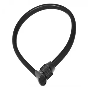 Замок OnGuard Lightweight стальной трос 120см х 8мм, с виниловым покрытием, кодовый замок на 3 цифры, черный