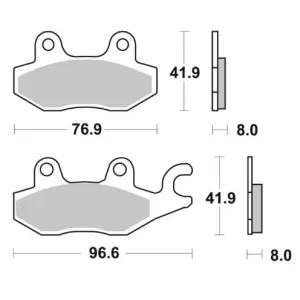 Тормозные колодки SBS Sport Brake Pads, Sinter/Carbon 638SI