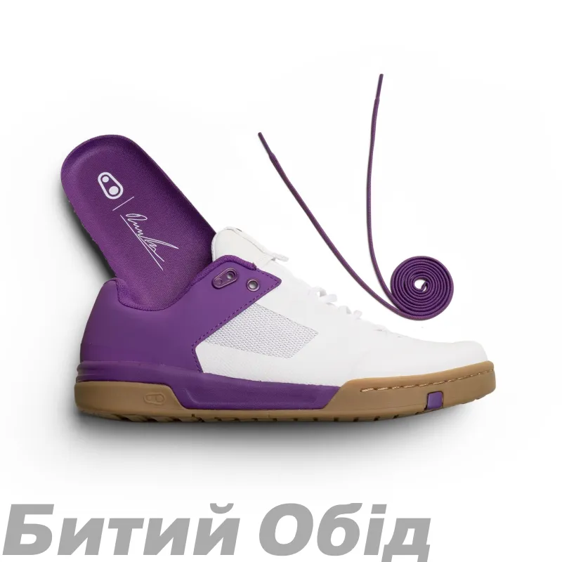 Веловзуття CrankBrothers SHOES STAMP LACE WHITE / PURPLE - GUM OUTSOLE - BERNARD KERR