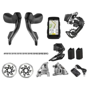 Групсет SRAM Red eTap AXS 2X E1 Electronic HRD groupset (Hammerhead Karoo, Left Right Shift/Hyd ED FM, Chain Red 114l, RD 36T wbatt, FrontDer wbatt, PacelineX CL 160mm,Charger,QuickStart Guide)