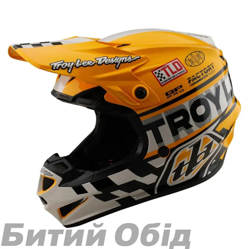 Мото шлем TLD GP PRO HELMET; FIFTY-50 [WHITE / GOLD] 