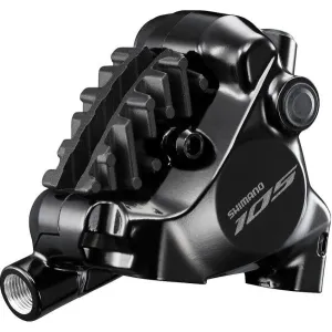 Калипер гидравл диск торм Shimano BR-R7170-F, 105, FLAT MOUNT передний адаптер 140/160мм, колодка L05A RESIN PAD(W/FIN)