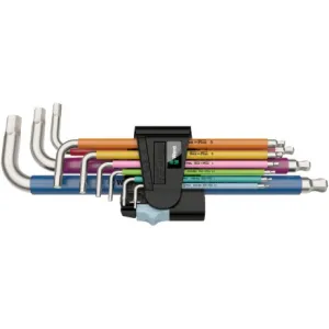 Набор Г-образных ключей, метрических, нержавеющая сталь WERA 3950 SPKL/9 SM Multicolour 05022669001