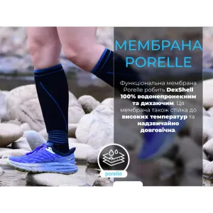 Водонепроницаемые носки Dexshell Longlite Socks 2.0, серые полоски