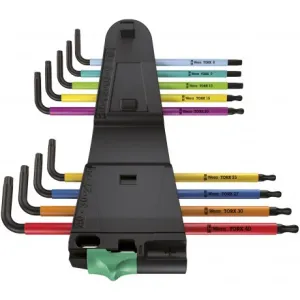 Набор Г-образных ключей, Wera 967 SPKL/9 TORX® BO Multicolour  05073599001 (С магнетизатором)