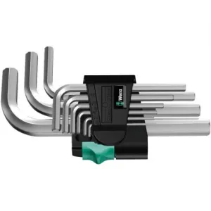 Набор Г-образных ключей, метрических, хромированных, Wera 950/9 SM N 05021406001