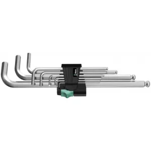 Набор Г-образных ключей, метрических, хромированных, Wera 950 PKL/9 SM N 05022087001