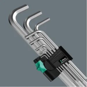 Набор Г-образных ключей, метрических, хромированных, Wera 950/9 SM N 05021406001